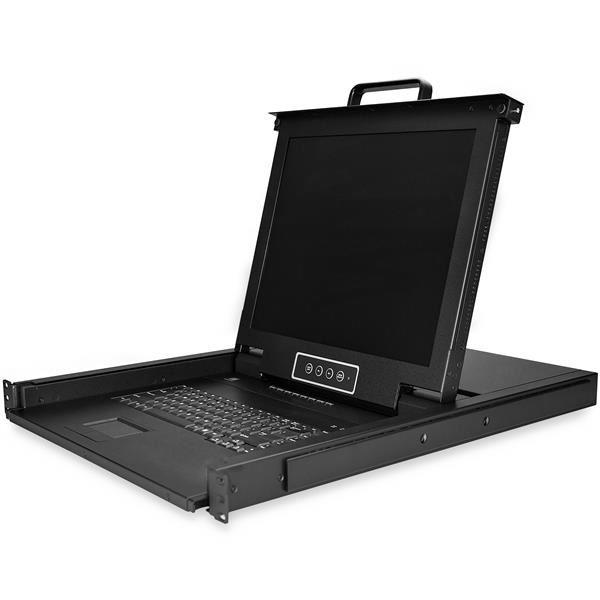 StarTech.com Console KVM a 8 porte VGA per server rack con cavi da 1,8 m 1U - Switch KVM integrato con monitor LCD 17" (RKCONS1708K) - Console KVM con switch KVM - 8 porte - USB - 17" - montabile in rack - 1280 x 1024 @ 60 Hz - 250 cd/m² - 1000:1 - 5 ms -