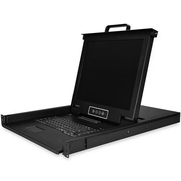 StarTech.com Console KVM a 16 porte VGA montabile a rack con cavi da 1,8m 1U - Switch KVM integrato con monitor LCD 17" /USB (RKCONS1716K) - Console KVM con switch KVM - 16 porte - PS/2, USB - 17" - montabile in rack - 1280 x 1024 @ 60 Hz - 250 cd/m² - 10