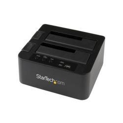 StarTech.com Docking Station per Hard Disk a 2 Slot - Duplicatore Standalone USB 3.0 (5 Gbps)/eSATA per SSD/HDD SATA III 2.5/3.5?, Clonatore di Hard Drive con Carica dall?Alto, Duplicatore HDD/SSD, 1 copie, USB 3.2 Gen 1 (3.1 Gen 1)/eSATA, Nero, USB di ti