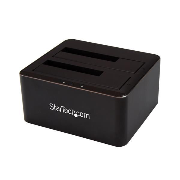 StarTech.com Docking Station a Doppio Bay SATA per 2x 2,5/3,5? SATA SSD/HDD - USB 3.0, HDD, SSD, SATA, Seriale ATA II, Serial ATA III, 2.5,3.5?, 10 TB, USB 3.2 Gen 1 (3.1 Gen 1) Type-B, Nero