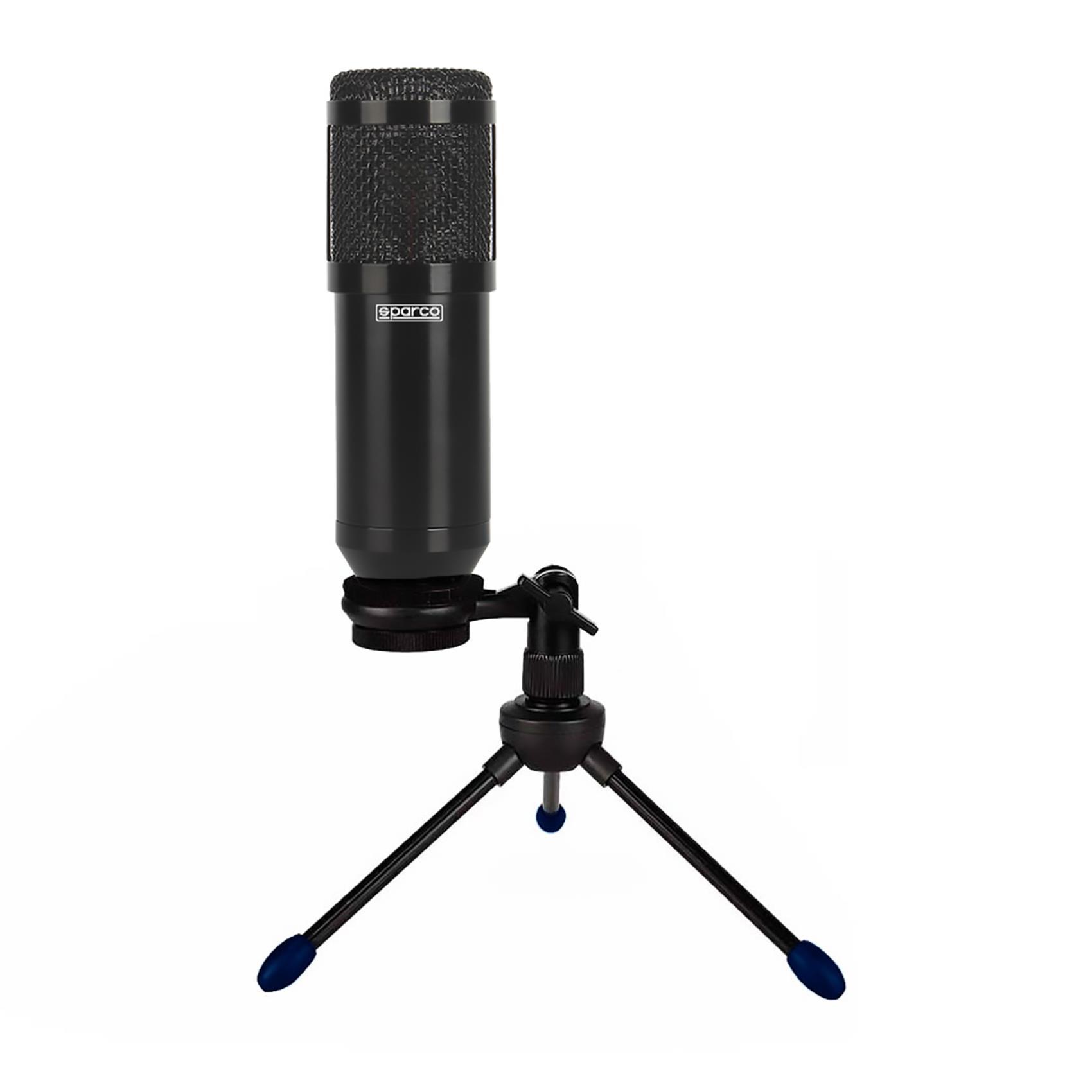 CELLY SPMIC SPARCO MICROFONO A FILO STAR USB-A CON TREPPIEDE REGOLABILE IN INCLINAZIONE BLACK