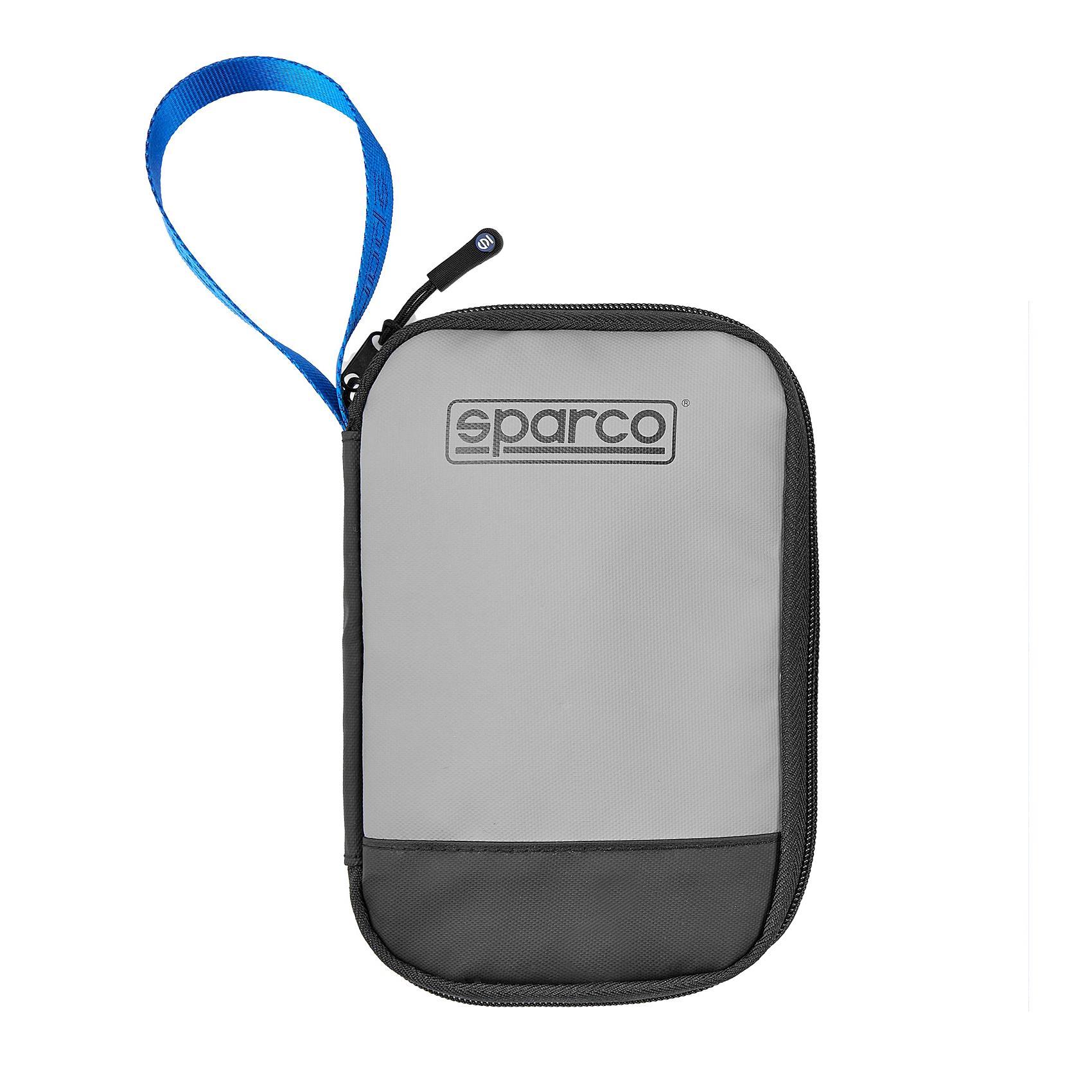 CELLY SPORGANIZERM SPARCO ORGANIZER TORTOISECON 6 TASCHE INTERNE CON ELASTICI +1 AMPIA TASCA CON ZIP GRIGIO