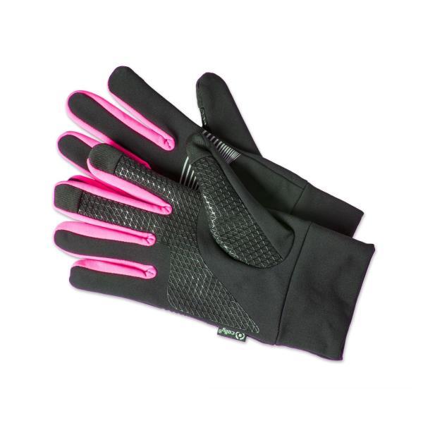 CELLY KIT SPORT GUANTI TOUCH SCREEN + FASCIA SPORTIVA CON AURICOLARI ROSA/NERO
