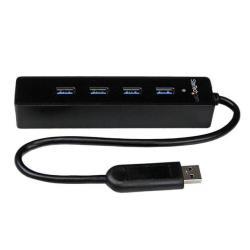 StarTech.com Hub portatile USB 3.0 SuperSpeed a 4 porte - Perno e concentratore per notebook o Ultrabook USB 3.0 con cavo integrato - Hub - 4 x SuperSpeed USB 3.0 - desktop - per P/N: FCREADMICRO3, MSDREADU3CA