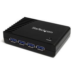 StarTech.com Hub a 4 porte USB 3.0 SuperSpeed, colore nero - Hub - 4 x SuperSpeed USB 3.0 - desktop