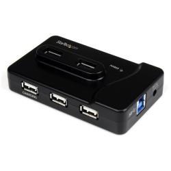 StarTech.com Hub combo USB 3.0/2.0 a 6 porte con porta di caricamento - Hub - 2 x SuperSpeed USB 3.0 + 4 x USB 2.0 - desktop - per P/N: MSDREADU3CA, SDMSDRWU3AC, USB312SAT3CB, USB315CB2M, USBLTM1MBK, USBLTM1MWH
