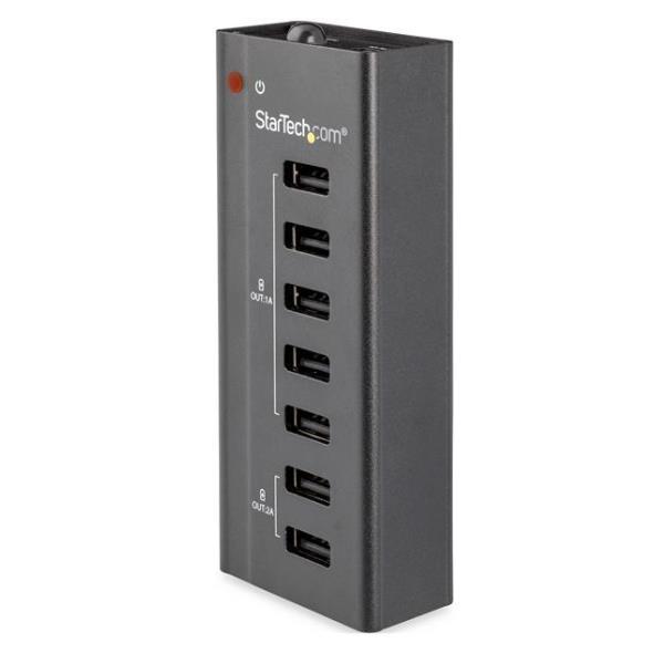 StarTech.com Stazione Ricarica a 7 porte USB con 5x Porte 1A e 2x Porte 2A - Hub per dispositivi multipli (ST7C51224EU) - Ciabatta di ricarica + adattatore di alimentazione CA - 5 A - 7 connettori di uscita (USB) - nero