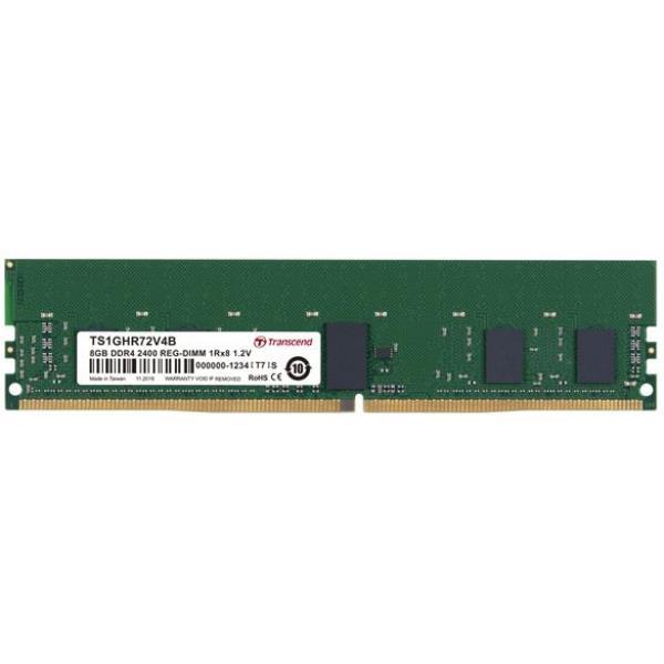 Transcend - DDR4 - modulo - 8 GB - DIMM 288-PIN - 2400 MHz / PC4-19200 - CL17 - 1.2 V - registrato - ECC
