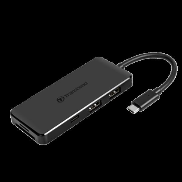 Transcend 6-in-1 USB Type-C Hub HUB5C - Hub - 2 x USB 3.1 Gen 1 + 1 x USB 3.1 Gen 2 + 1 x USB-C (alimentazione elettrica) - desktop