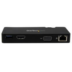 StarTech.com Docking Station mini per Laptop Universale USB 3.0 a doppia uscita con adattatori HDMI / VGA  e Gigabit Ethernet USB 3.0 - Docking station - USB - HDMI - GigE - per P/N: ARMPIVOT, ARMPIVOTE, ARMPIVSTND, ARMSLIM, ARMUNONB