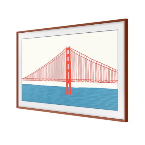 Samsung - Cornice decorativa per TV - 55" - rosso mattone lucido - per Samsung QE55LS03AAU, QE55LS03AU, QN55LS03AAF