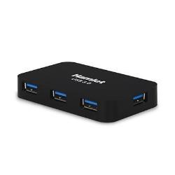 Hamlet XHUB430BK - Hub - 4 x SuperSpeed USB 3.0 - desktop
