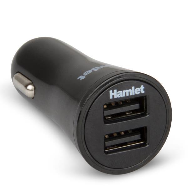Hamlet XPW12U234 - Adattatore alimentazione per auto - 17 Watt - 3400 mA - Fast Charge (USB)