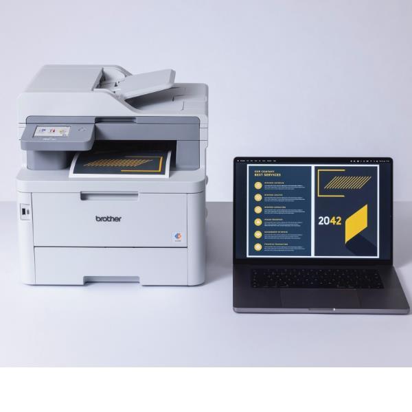 BROTHER MFC-L8340CDW LASER LED COLOR STAMPANTE MULTIFUNZIONE LASER A COLORI A4 WI-FI DUPLEX ADF 50 FOGLI FAX CASSETTO CARTA 250 FOGLI 512MB USB 30ppm TONER INCLUSO 1.000 PAGINE
