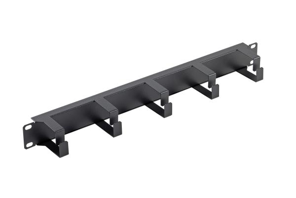 ITRack - Pannello di gestione cavi rack (orizzontale) - nero - 1U - 19"
