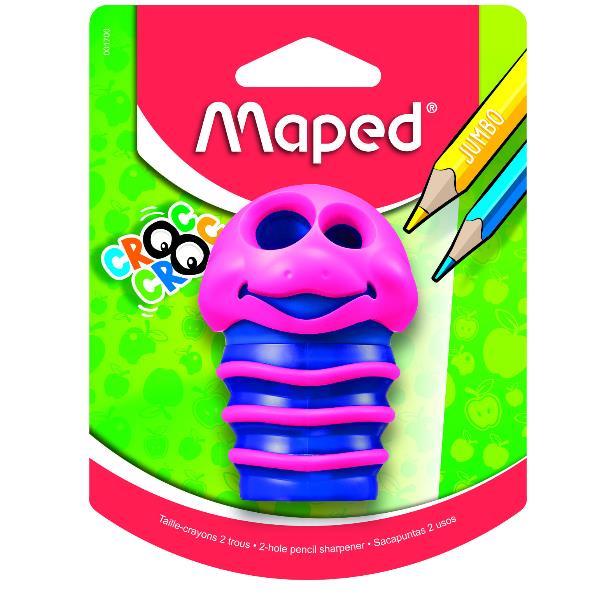 Maped Croc Croc - Temperino - vermiciattolo - 2 fori - disponibile in colori assortiti