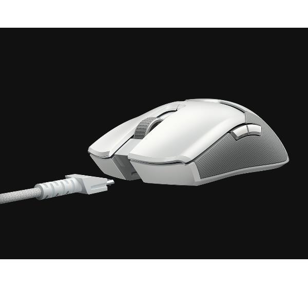 Razer Viper Ultimate - Mouse - per destrorsi e per sinistrorsi - ottica - 8 pulsanti - senza fili, cablato - USB, 2.4 GHz - mercurio
