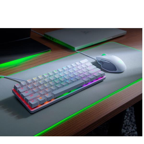 Razer Huntsman Mini - Tastiera - retroilluminazione - USB - USA - interruttore: Razer Linear Optical - mercurio