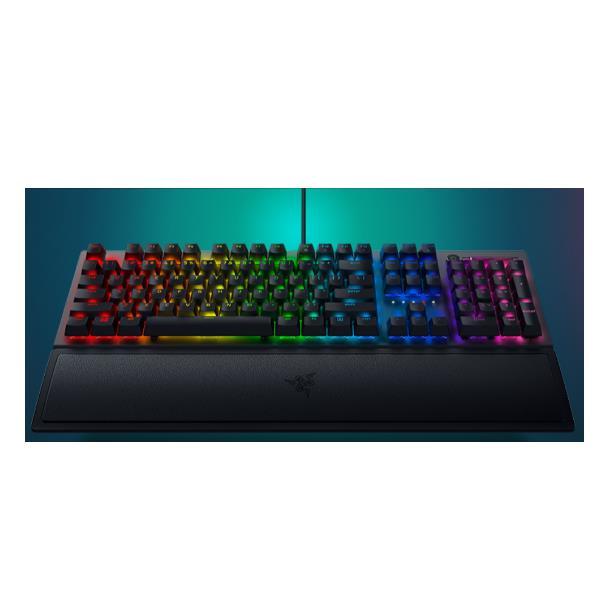 Razer BlackWidow V3 - Tastiera - con rotella di scorrimento - retroilluminazione - USB - QWERTY - italiana - interruttore: Razer Green - nero