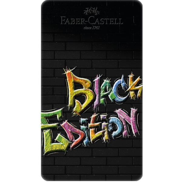 Faber-Castell Black Edition - Pastello colorato - colori assortiti brillanti (pacchetto di 12)