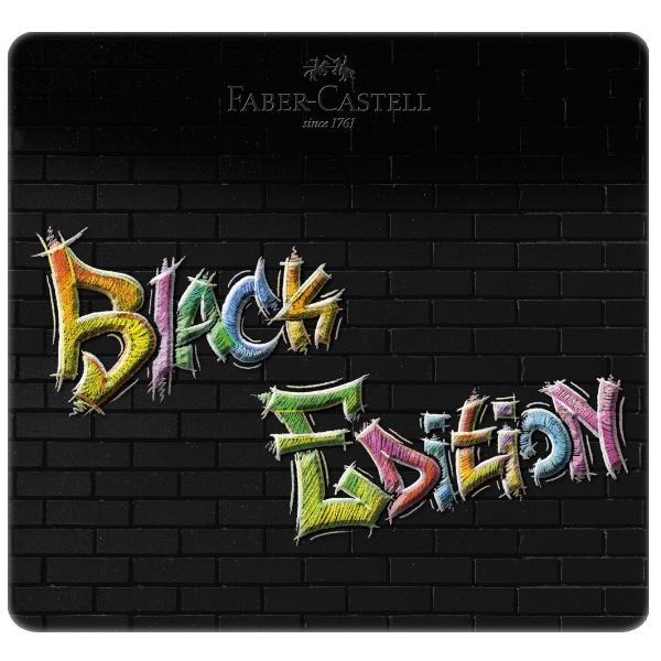 Faber-Castell Black Edition - Pastello colorato - colori assortiti brillanti (pacchetto di 24)