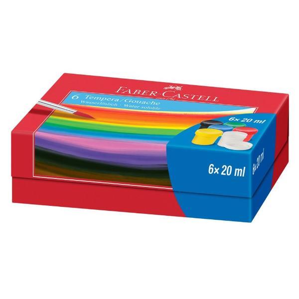 FABER CASTELL CF6 TEMPERA PRONTA 20 ML COL.ASS.