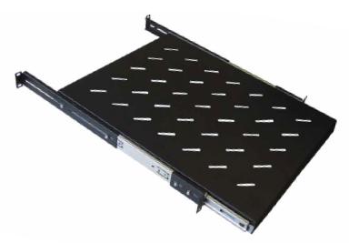 WP RACK - Mensola rack - nero, RAL 9005 - 1U - 19"