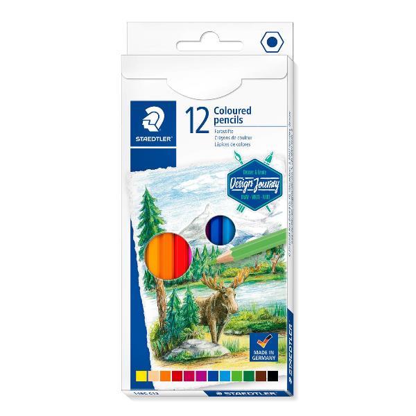 STAEDTLER Design Journey 146C - Pastello colorato - morbido - colori assortiti (pacchetto di 12)