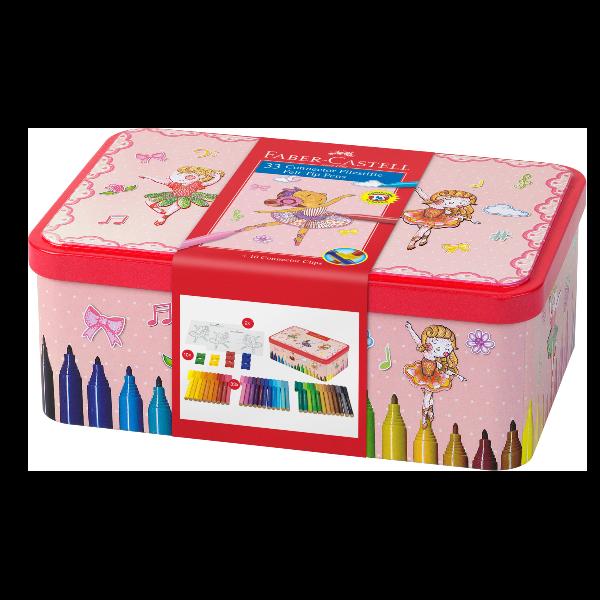 Faber-Castell CONNECTOR Ballerina - Penna punta in fibra - colori assortiti brillanti (pacchetto di 33)