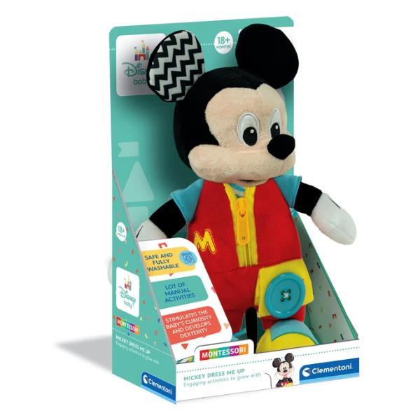CLEMENTONI BABY MICKEY DRESS ME UP METODO MONTESSORI PELUCHES SENSORIALE EDUCATIVO