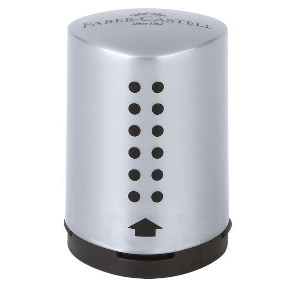 Faber-Castell GRIP 2001 Mini - Temperino con contenitore - argento