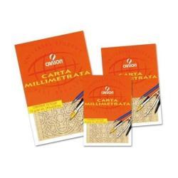CANSON BLOCCO CARTA MILLIMETRATA A4 80 GR 10 FOGLI COLORE ARANCIONE CONF 25 Pz.