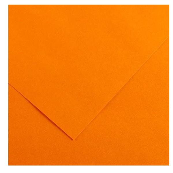 CANSON VIVALDI CARTA A4 185 GR COL. MANDARINO CONF 50 Pz.