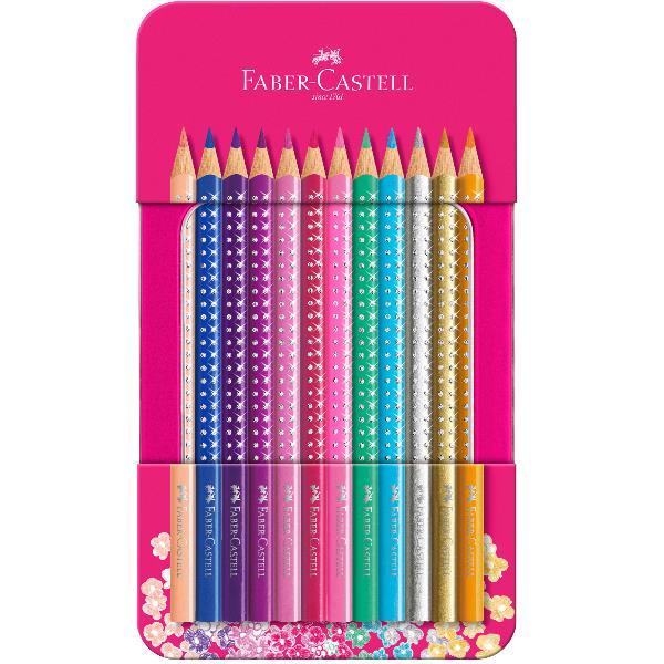 Faber-Castell SPARKLE - Pastello colorato - colori assortiti (pacchetto di 12)