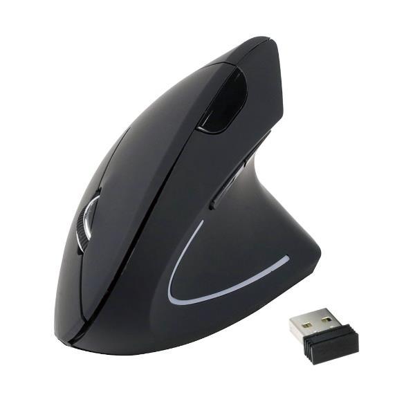 EQUIP 245110 MOUSE VERTICALE WIRELESS OTTICO 1.600 DPI ERGONOMICO COLORE NERO