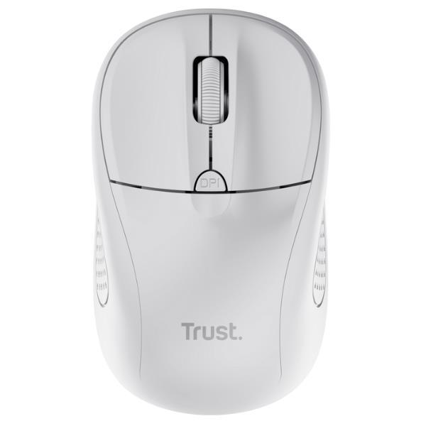 Trust Primo - Mouse - per destrorsi e per sinistrorsi - ottica - 4 pulsanti - senza fili - 2.4 GHz - ricevitore wireless USB - bianco opco