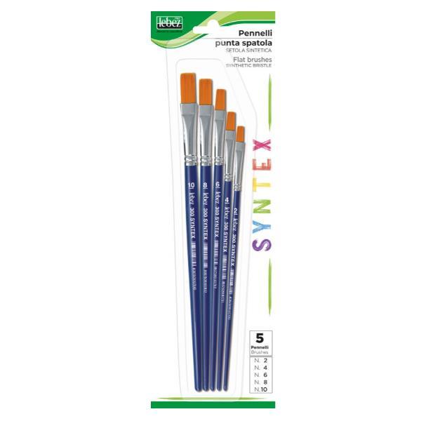 LEBEZ PENNELLO SYNTEX PIATTO MISURE ASSORTITE CONF 5 Pz.
