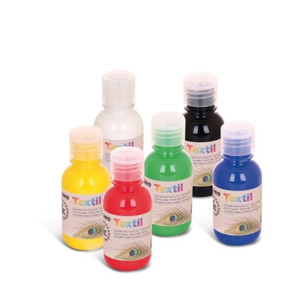 PRIMO TEMPERE X TESSUTO IN BOTTIGLIE DA 300ML COLORI ASSORTITI CONF 6 Pz.
