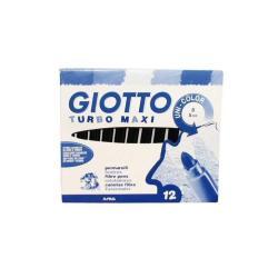 GIOTTO TURBO MAXI PENNARELLI LAVABILI ATOSSICI PUNTA MAXI COLORE NERO CONF. 12 Pz.