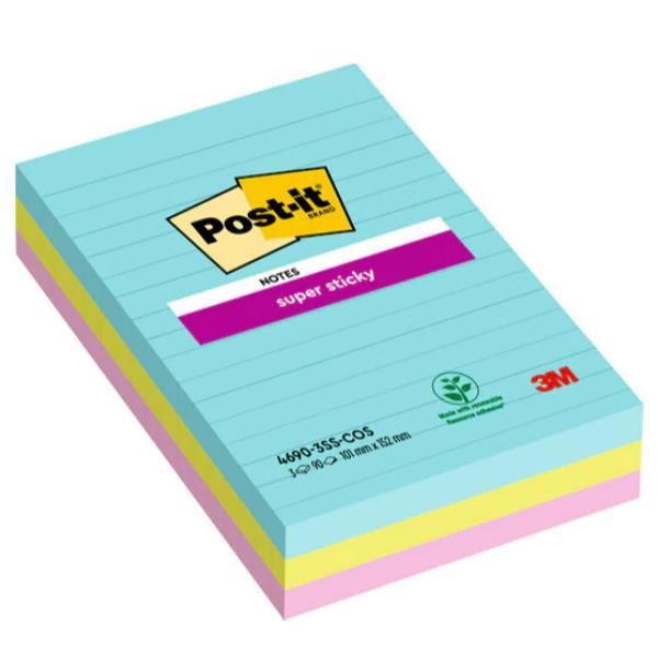 POST-IT CF3 SK RIGH 101X152MM 3X90FF COSMIC