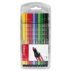STABILO Pen 68 - Penna punta in fibra - colori assortiti - inchiostro base acqua - 1 mm (pacchetto di 10)
