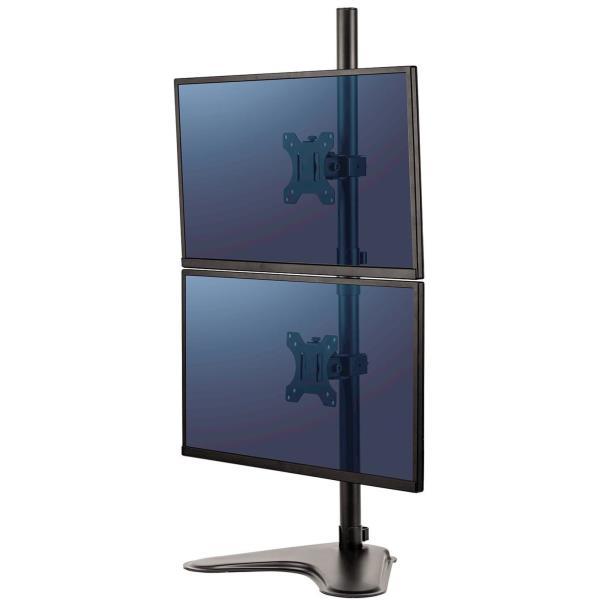 Fellowes Professional Series Free-standing Dual Stacking Monitor Arm - Supporto - per 2 monitor - nero - dimensione schermo: fino a 32"