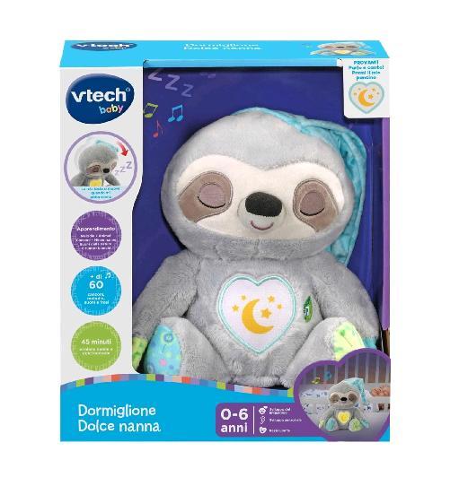 V-TECH DORMIGLIONE DOLCE NANNA PELUCHES CON LUCE NOTTURNA 25 MELODIE 3 CANZONI E TIMER