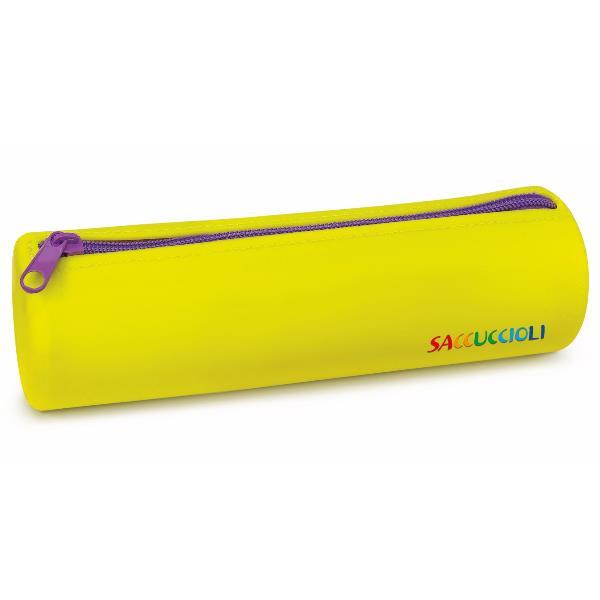 LEBEZ MAXI COLORS ESPOSITORE SACCUCCIOLI IN SILICONFORMA TONDA CON ZIP COLORI ASSORTITI CONF 12 Pz.