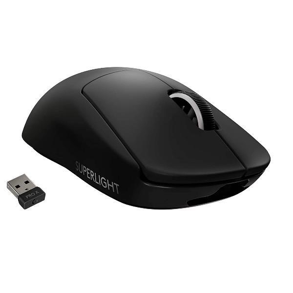 Logitech PRO X SUPERLIGHT Wireless Gaming Mouse - Mouse - ottica - 5 pulsanti - senza fili - LIGHTSPEED - ricevitore LIGHTSPEED Logitech - nero