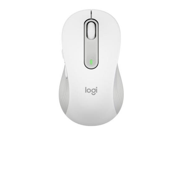 Logitech Signature M650 Grande - Mouse - taglia larga - ottica - 5 pulsanti - senza fili - Bluetooth, 2.4 GHz - ricevitore USB Logitech Logi Bolt - Off-White
