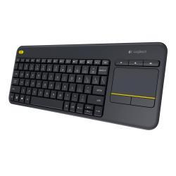 Logitech Wireless Touch Keyboard K400 Plus - Tastiera - senza fili - 2.4 GHz - QWERTY - USA Internazionale - nero