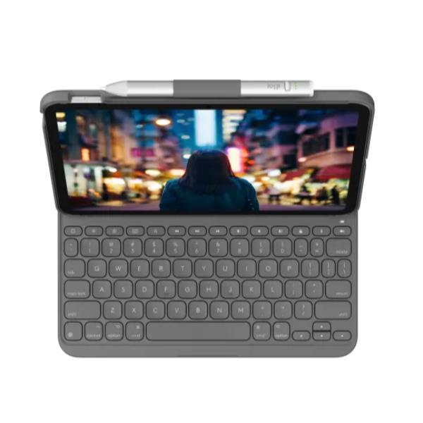 Logitech Slim Folio, QWERTY, Italiano, 1,8 cm, 1 mm, Apple, Slim Folio per iPad (A16) A16 Slim Folio per iPad (10ª generazione) iPad (10a gen) Slim Folio per...