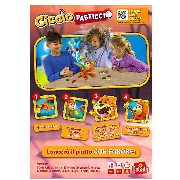GOLIATH CICCIO PASTICCIO GIOCO DA TAVOLO CHE STIMOLA I RIFLESSI CON GATTO