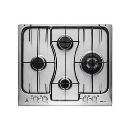 Electrolux Soft RGG 6243 LOX - Piano cottura a gas - 4 piastre - Nicchia - larghezza: 56 cm - prof. 48 cm - acciaio inossidabile